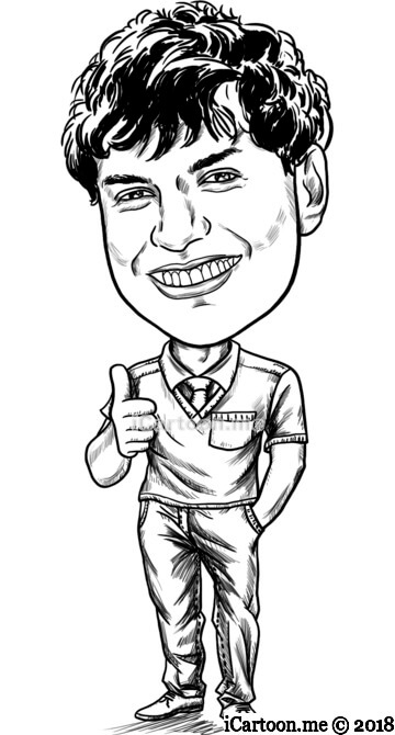 Black and white caricatures by iCartoon.me