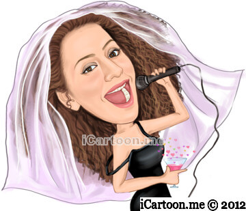 Bachelorette party - prospective bride singing