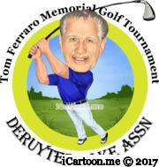 golf caricature logo