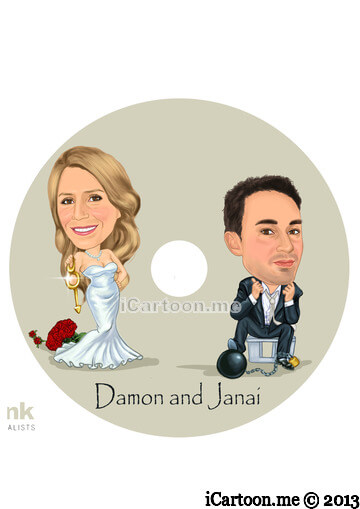 Wedding caricature - CD cover