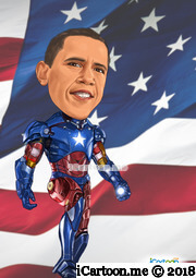 American President Election 2012 Barack Obama Iron Man