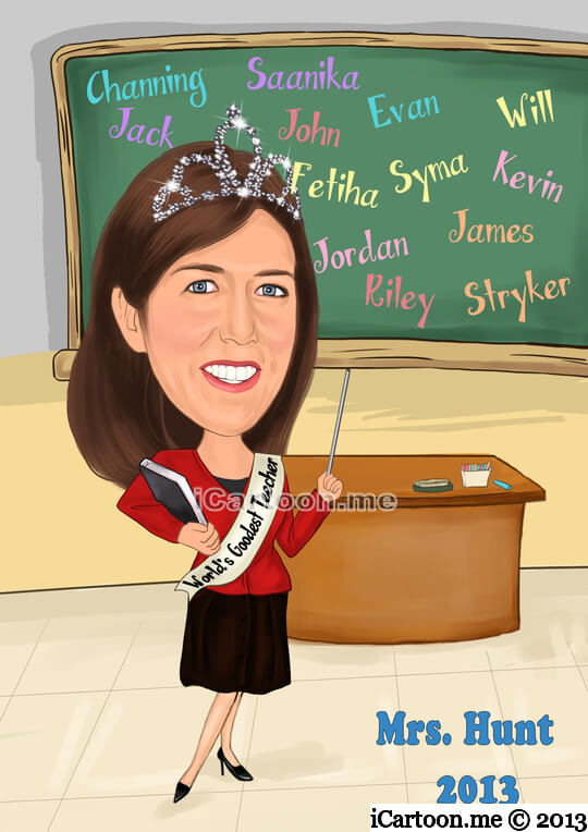 Caricature gift for teacher