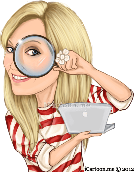 Brand detective caricature logo