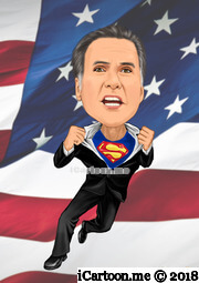 American President Election 2012 Mitt Romney superman