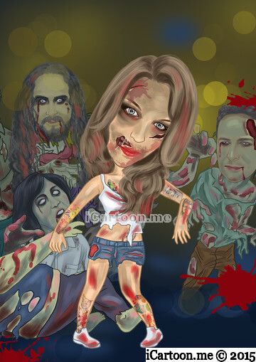 Cartoon me - turn into a zombie and living dead