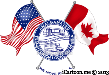 The Amalgamated Transit Union caricature logo