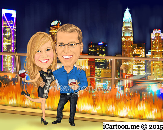 Proposal caricature in Charlotte named Fahrenheit