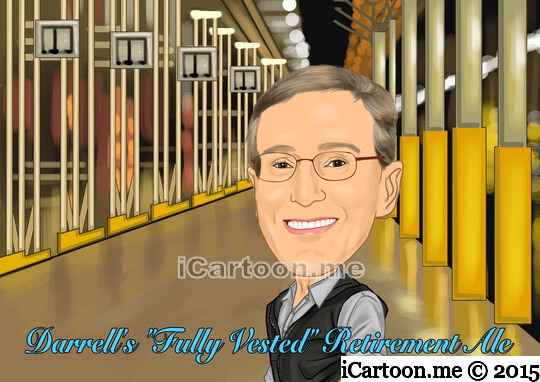 Caricature gift for retiring from a Distribution Center