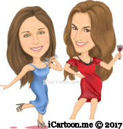 party and celebration caricature