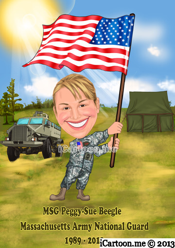 Military retirement gift - waiving a US Flag