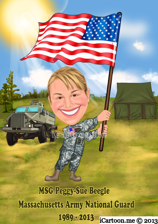 Military retirement gift - waiving a US Flag