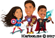 American Captain woman, Iron man, and Thor